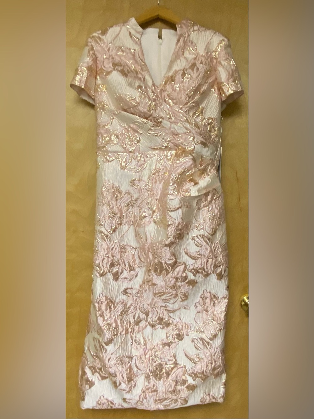 Blush Pink Floral Embroidered Formal Dress